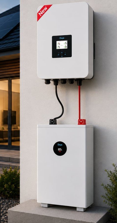 Deye SE-F16 16kWh baterijos ir Hibridinio inverterio Deye SUN-15K-SG05LP3-EU 15kW komplektas